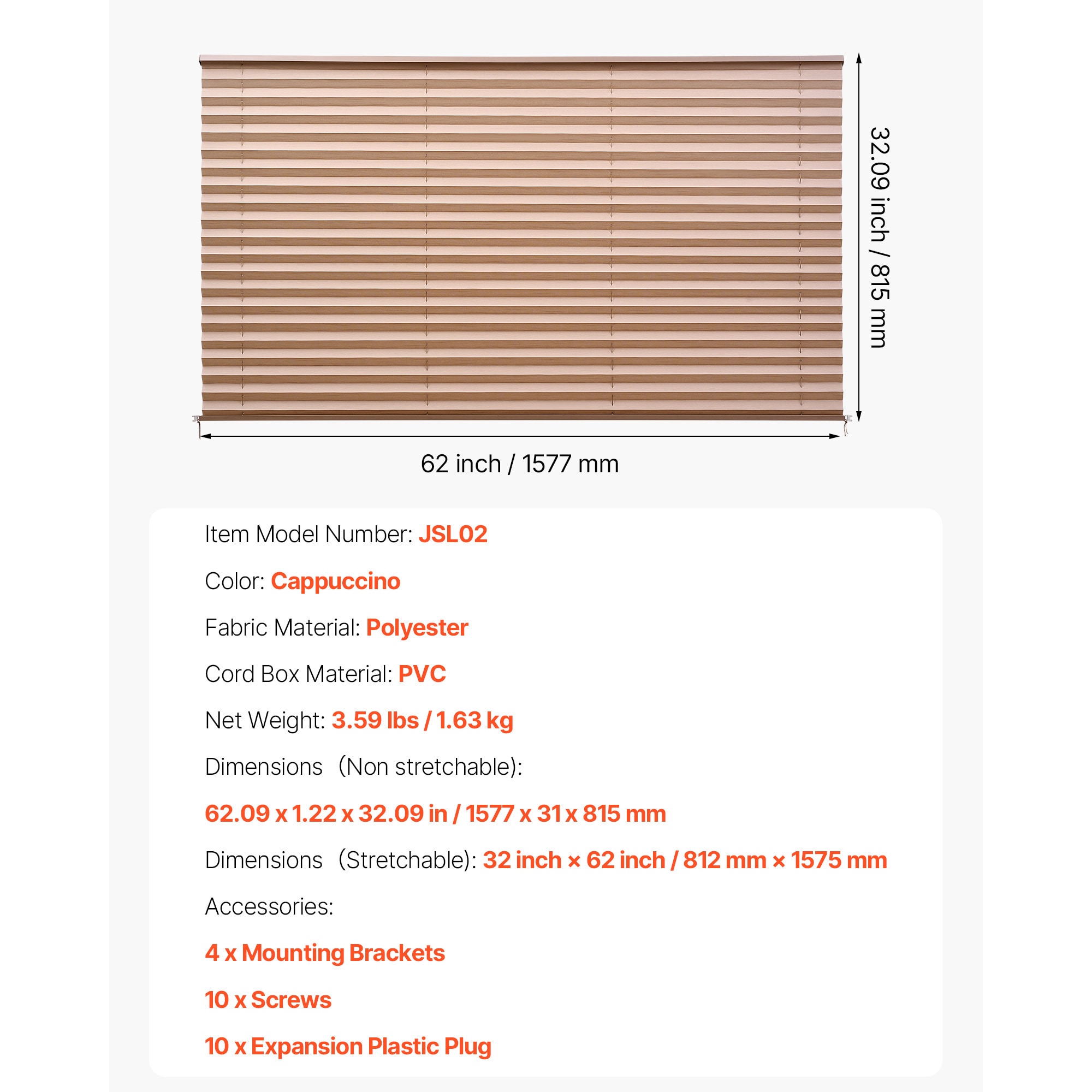 Pleated Rv Blinds For Camper And Motorhome Windows, Cappuccino_voghion.com